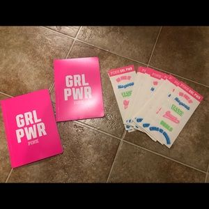 Victoria’s Secret PINK notebooks and stickers
